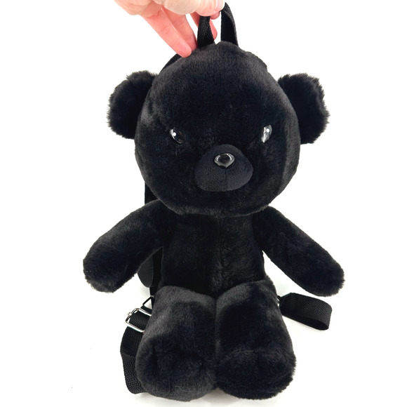Bioworld Teddy Bear Backpack Black Adjustable Unisex Festival Cosplay Kidcore - Picture 2 of 7